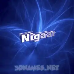 nigaar in Plasma style - 3D name wallpaper