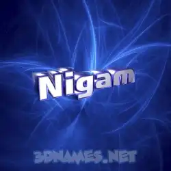 nigam in Plasma style - 3D name wallpaper
