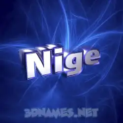 nige in Plasma style - 3D name wallpaper