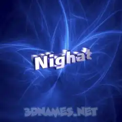 nighat in Plasma style - 3D name wallpaper