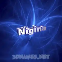 nigina in Plasma style - 3D name wallpaper