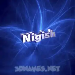 nigish in Plasma style - 3D name wallpaper