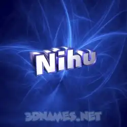 nihu in Plasma style - 3D name wallpaper