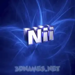 nii in Plasma style - 3D name wallpaper