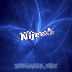 nijeesh in Plasma style - 3D name wallpaper