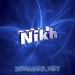 nikh in Plasma style - 3D name wallpaper