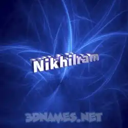 nikhilram in Plasma style - 3D name wallpaper