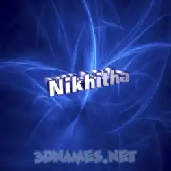nikhitha in Plasma style - 3D name wallpaper