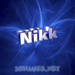 nikk in Plasma style - 3D name wallpaper