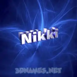 nikki in Plasma style - 3D name wallpaper