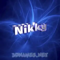 nikky in Plasma style - 3D name wallpaper
