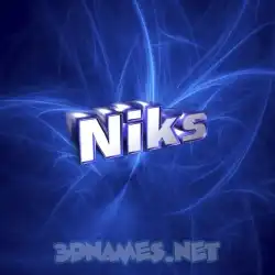 niks in Plasma style - 3D name wallpaper