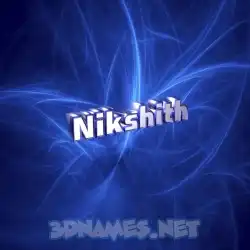 nikshith in Plasma style - 3D name wallpaper