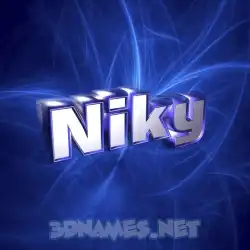 niky in Plasma style - 3D name wallpaper