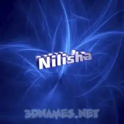 nilisha in Plasma style - 3D name wallpaper