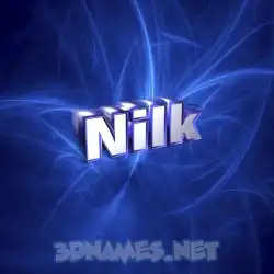 nilk in Plasma style - 3D name wallpaper