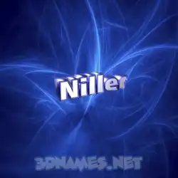 niller in Plasma style - 3D name wallpaper