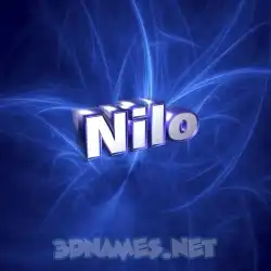 nilo in Plasma style - 3D name wallpaper