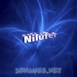 nilufer in Plasma style - 3D name wallpaper
