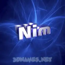 nim in Plasma style - 3D name wallpaper
