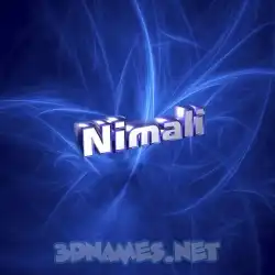 nimali in Plasma style - 3D name wallpaper