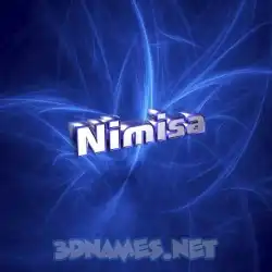 nimisa in Plasma style - 3D name wallpaper