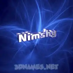 nimshy in Plasma style - 3D name wallpaper