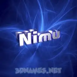 nimu in Plasma style - 3D name wallpaper
