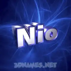 nio in Plasma style - 3D name wallpaper