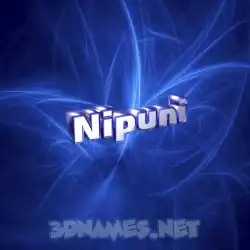 nipuni in Plasma style - 3D name wallpaper