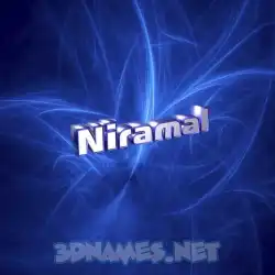 niramal in Plasma style - 3D name wallpaper