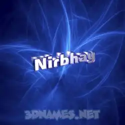 nirbhay in Plasma style - 3D name wallpaper