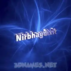 nirbhaydixit in Plasma style - 3D name wallpaper