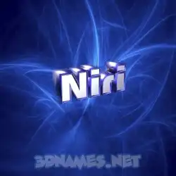 niri in Plasma style - 3D name wallpaper