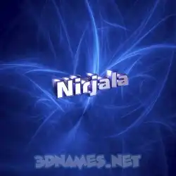 nirjala in Plasma style - 3D name wallpaper