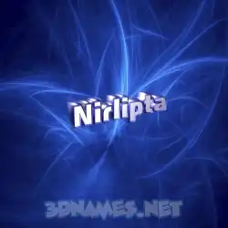 nirlipta in Plasma style - 3D name wallpaper