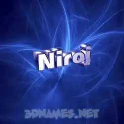 niroj in Plasma style - 3D name wallpaper