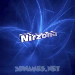 nirzona in Plasma style - 3D name wallpaper