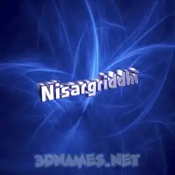 nisargriddhi in Plasma style - 3D name wallpaper