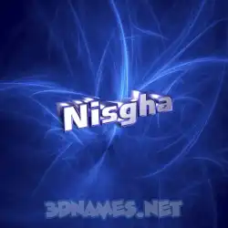 nisgha in Plasma style - 3D name wallpaper