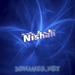 nishali in Plasma style - 3D name wallpaper