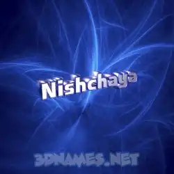 nishchaya in Plasma style - 3D name wallpaper