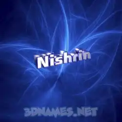 nishrin in Plasma style - 3D name wallpaper