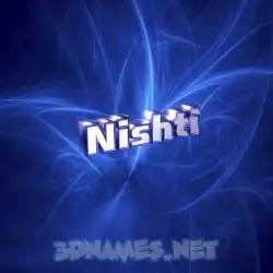 nishti in Plasma style - 3D name wallpaper