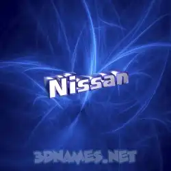 nissan in Plasma style - 3D name wallpaper