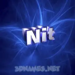 nit in Plasma style - 3D name wallpaper
