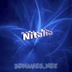 nitalia in Plasma style - 3D name wallpaper