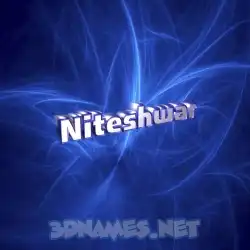 niteshwar in Plasma style - 3D name wallpaper