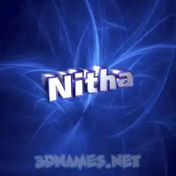 nitha in Plasma style - 3D name wallpaper