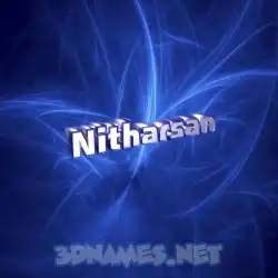 nitharsan in Plasma style - 3D name wallpaper